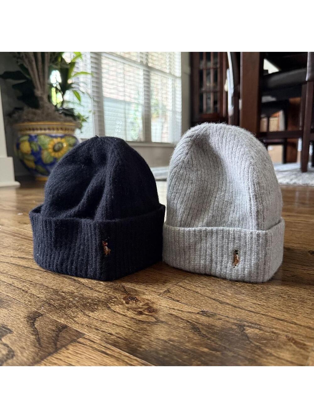 🧢✨ Polo Ralph Lauren Merino Wool Beanie Bundle (2 Hats)